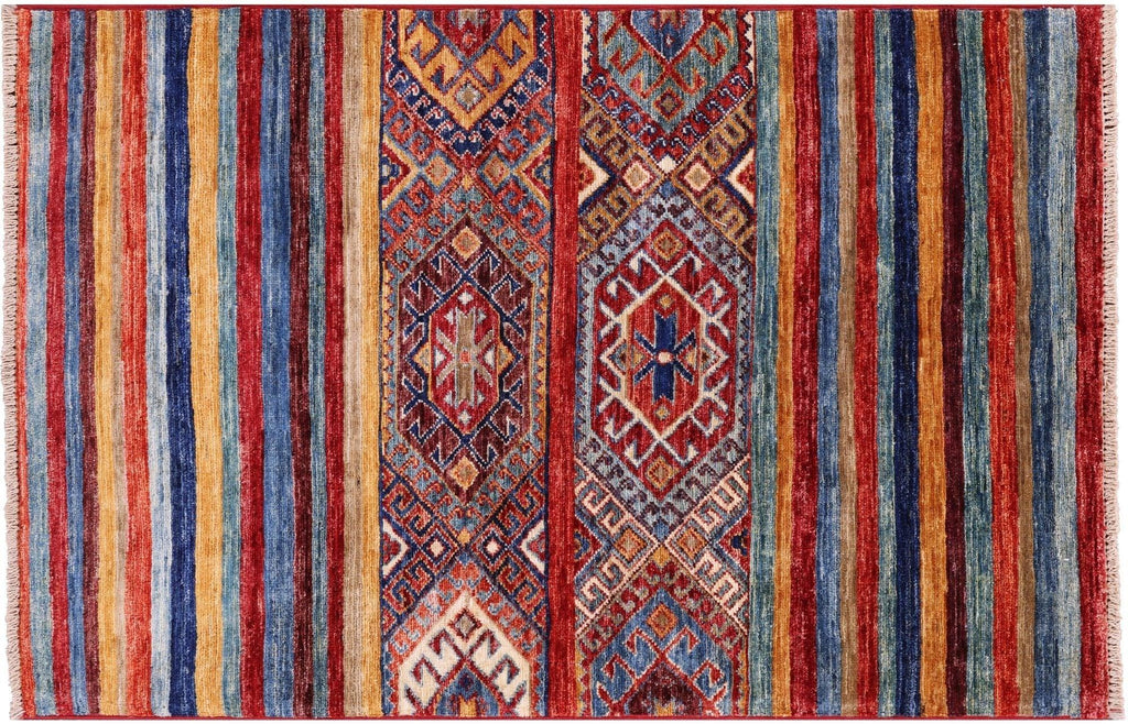 Super Kazak Khorjin Hand-Knotted Rug - Manhattan Rugs