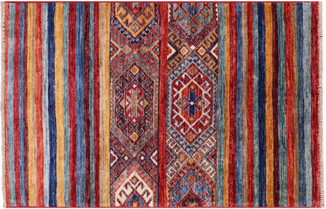 Super Kazak Khorjin Hand-Knotted Rug - Manhattan Rugs