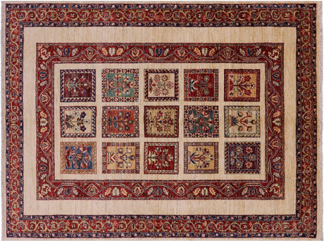 Persian Garden Design Handmade Wool Rug - Manhattan Rugs