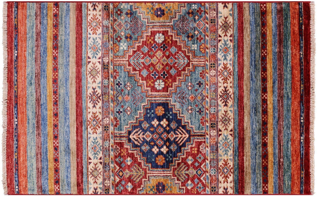 Super Kazak Khorjin Hand Knotted Wool Rug - Manhattan Rugs