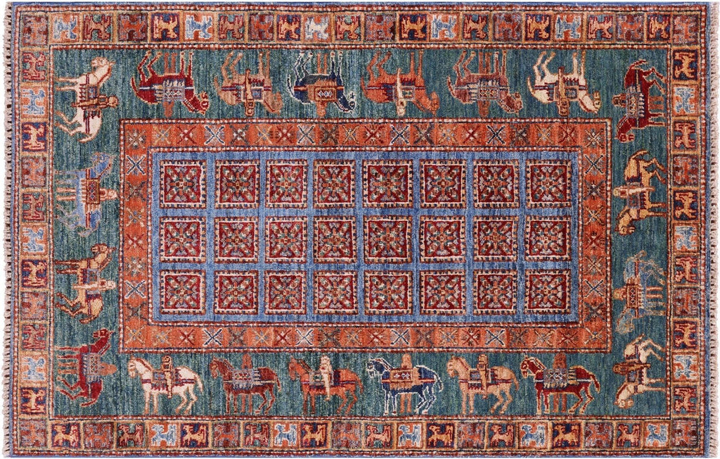 Antiqued Pazyryk Historical Design Hand-Knotted Rug - Manhattan Rugs