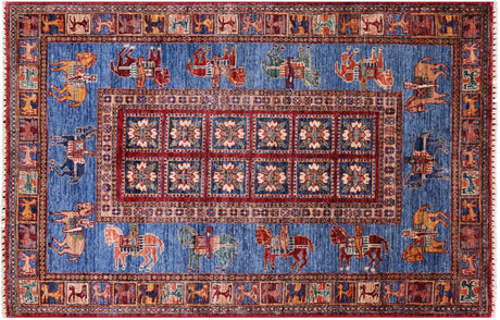 Handmade Antiqued Pazyryk Historical Design Rug - Manhattan Rugs