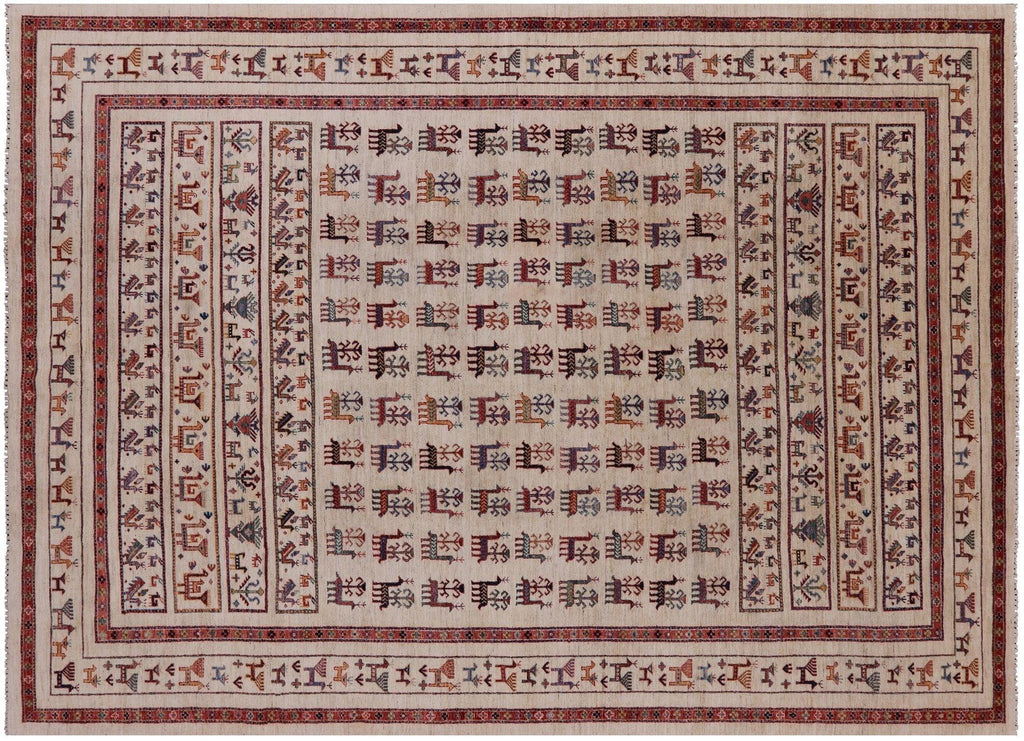 Tribal Persian Gabbeh Hand Knotted Wool Rug - Manhattan Rugs