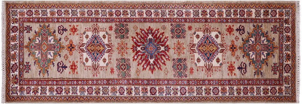 Geometric Super Kazak Handmade Runner Rug - Manhattan Rugs