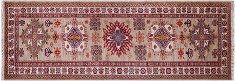 Geometric Super Kazak Handmade Runner Rug - Manhattan Rugs