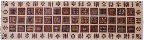 Runner Persian Garden Design Handmade Wool Rug - Manhattan Rugs