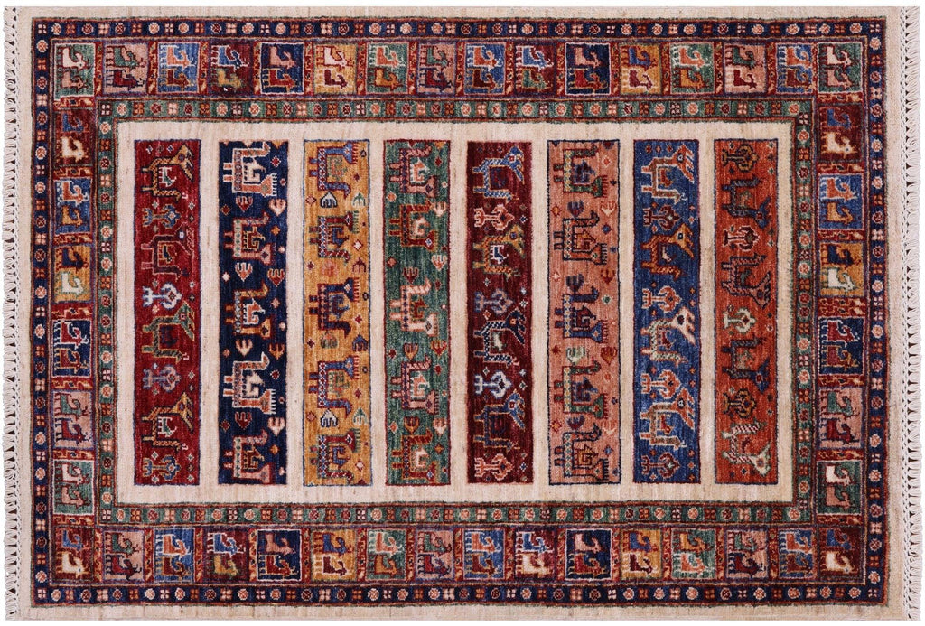 Tribal Persian Gabbeh Handmade Wool Rug - Manhattan Rugs