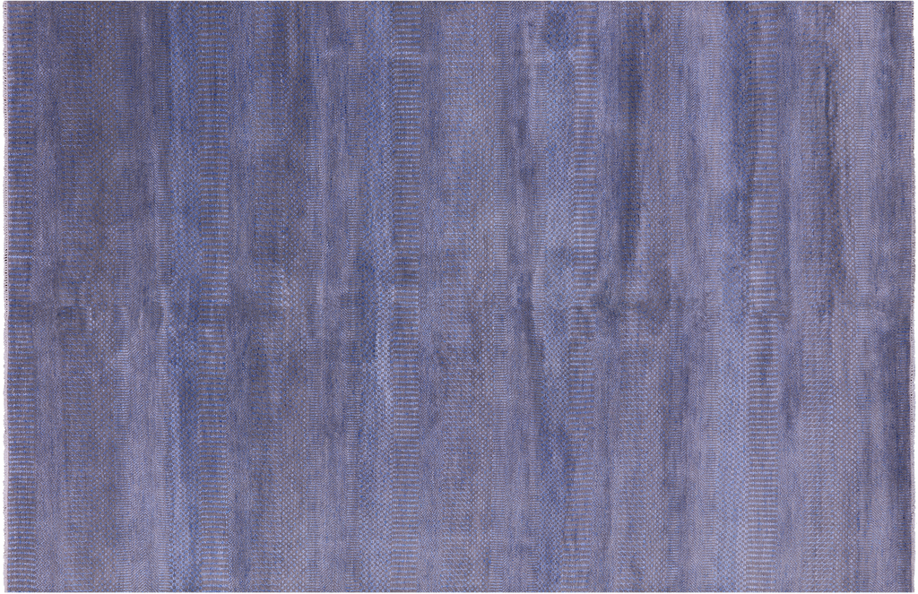 6' 1" X 9' 3" Savannah Grass Hand-Knotted Wool & Silk Rug - Q11391