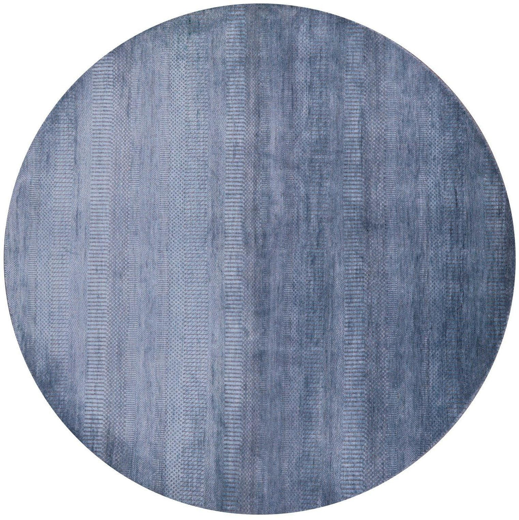 Round Savannah Grass Wool & Silk Handmade Rug - Manhattan Rugs