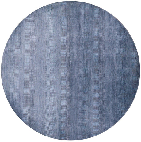 Round Savannah Grass Wool & Silk Handmade Rug - Manhattan Rugs
