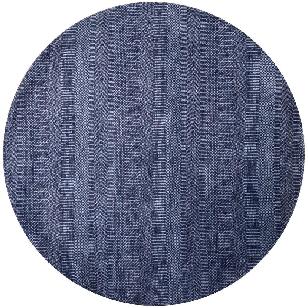 Round Savannah Grass Wool & Silk Handmade Rug - Manhattan Rugs