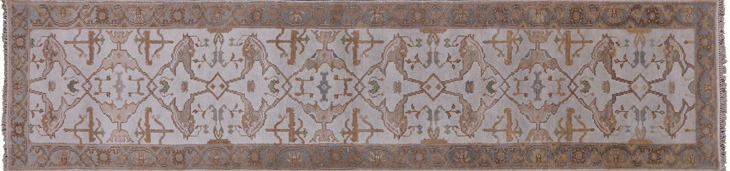 Turkish Oushak Hand Knotted Wool Runner Rug - Manhattan Rugs