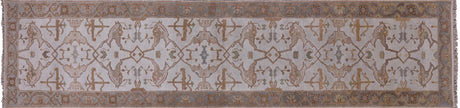 Turkish Oushak Hand Knotted Wool Runner Rug - Manhattan Rugs