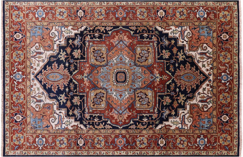 Hand-Knotted Heriz Serapi Wool Rug - Manhattan Rugs