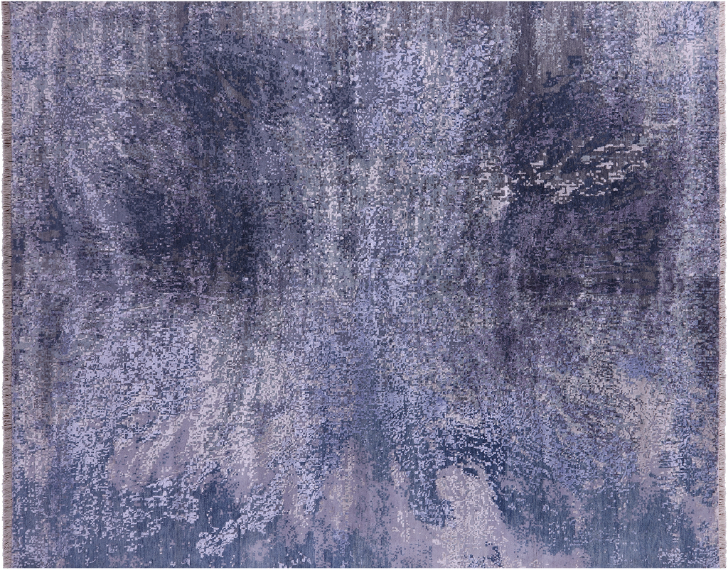 SUPER SALE Wool & Silk Abstract Handmade Rug 7' 11" X 10' 1" - Q11609