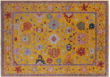 Hand-Knotted Turkish Oushak Wool Rug - Manhattan Rugs