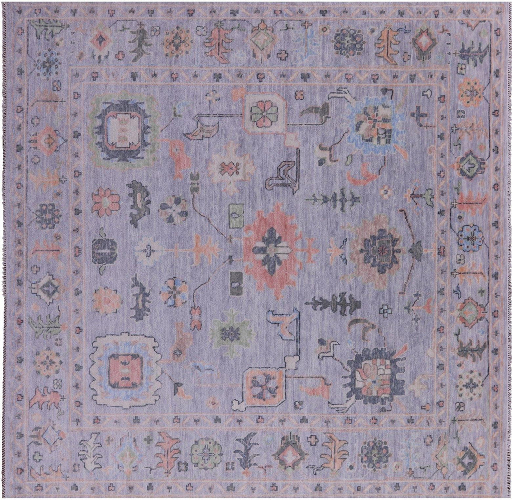Square Handmade Turkish Oushak Wool Rug - Manhattan Rugs