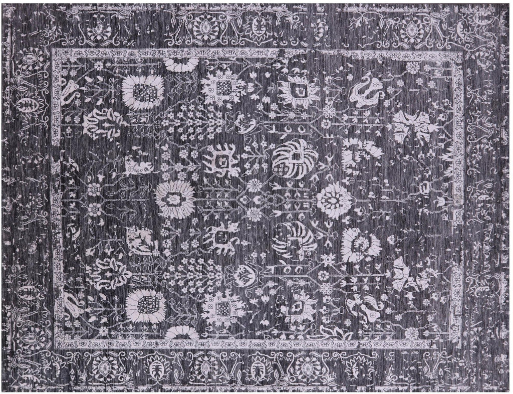 Hand Knotted Persian Tabriz Wool & Silk Rug - Manhattan Rugs