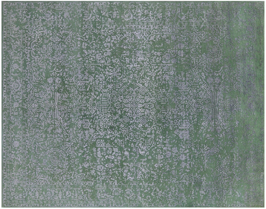 Modern Hand-Knotted Wool & Silk Rug - Manhattan Rugs