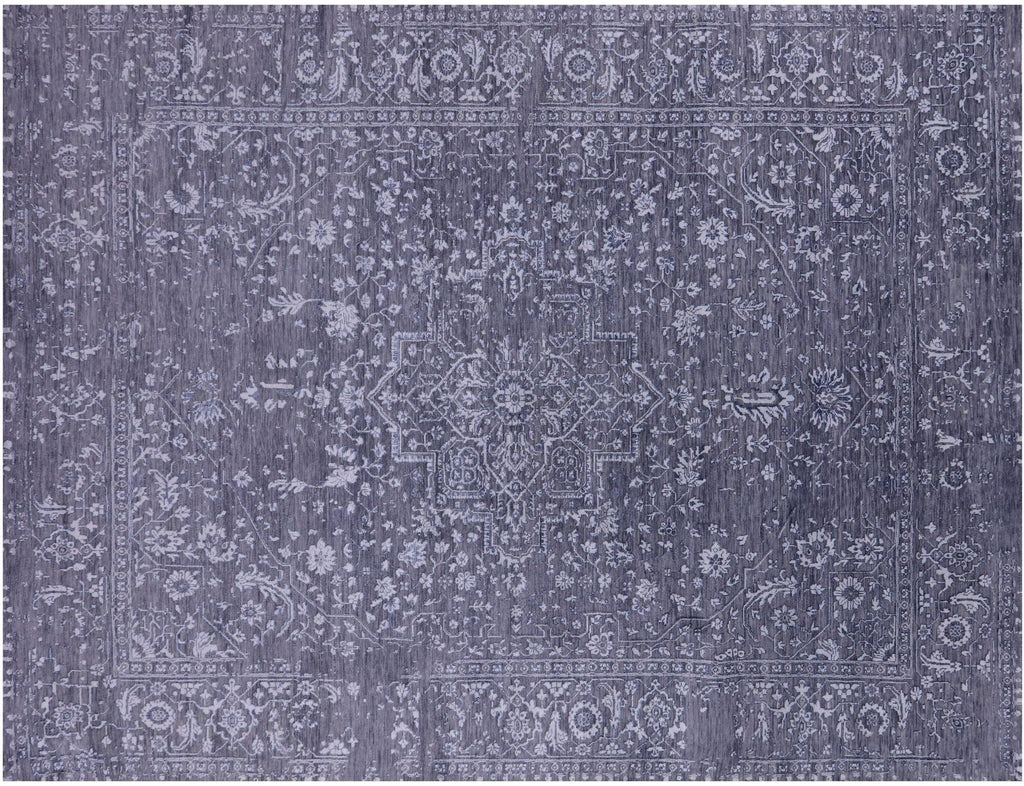 Wool & Silk Persian Heriz Serapi Handmade Rug - Manhattan Rugs