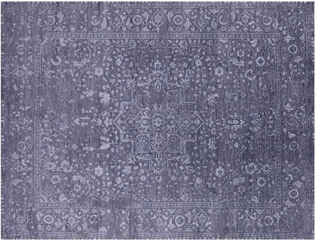 Wool & Silk Persian Heriz Serapi Handmade Rug - Manhattan Rugs