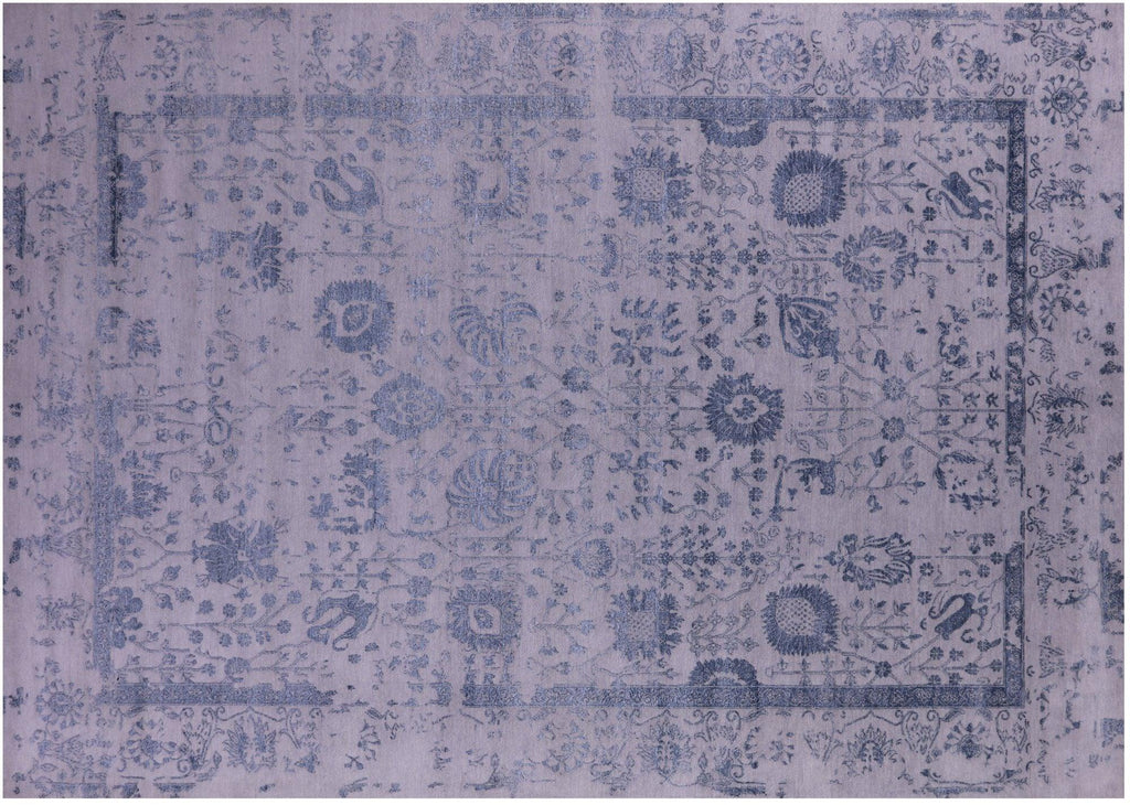 Hand Knotted Wool & Silk Persian Tabriz Rug - Manhattan Rugs