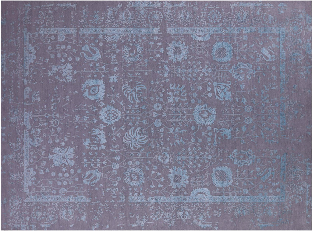 Hand Knotted Persian Tabriz Wool & Silk Rug - Manhattan Rugs