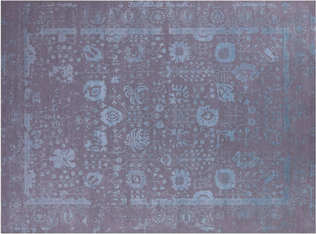 Hand Knotted Persian Tabriz Wool & Silk Rug - Manhattan Rugs
