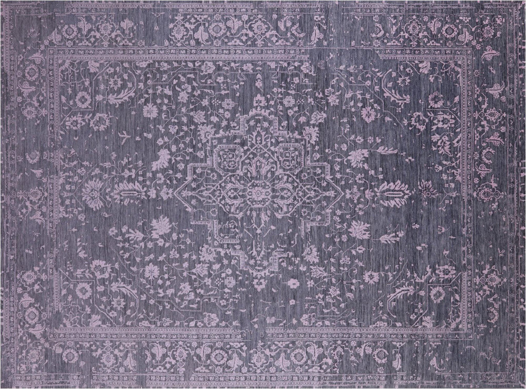 Wool & Silk Handmade Persian Heriz Serapi Rug - Manhattan Rugs