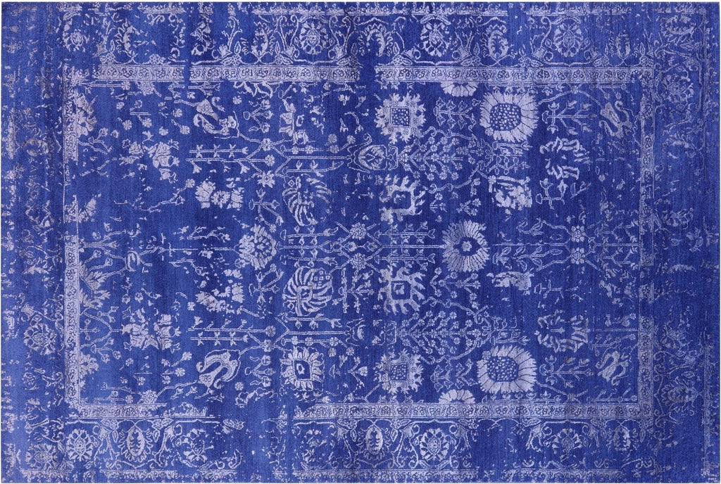 Wool & Silk Persian Tabriz Hand Knotted Rug - Manhattan Rugs