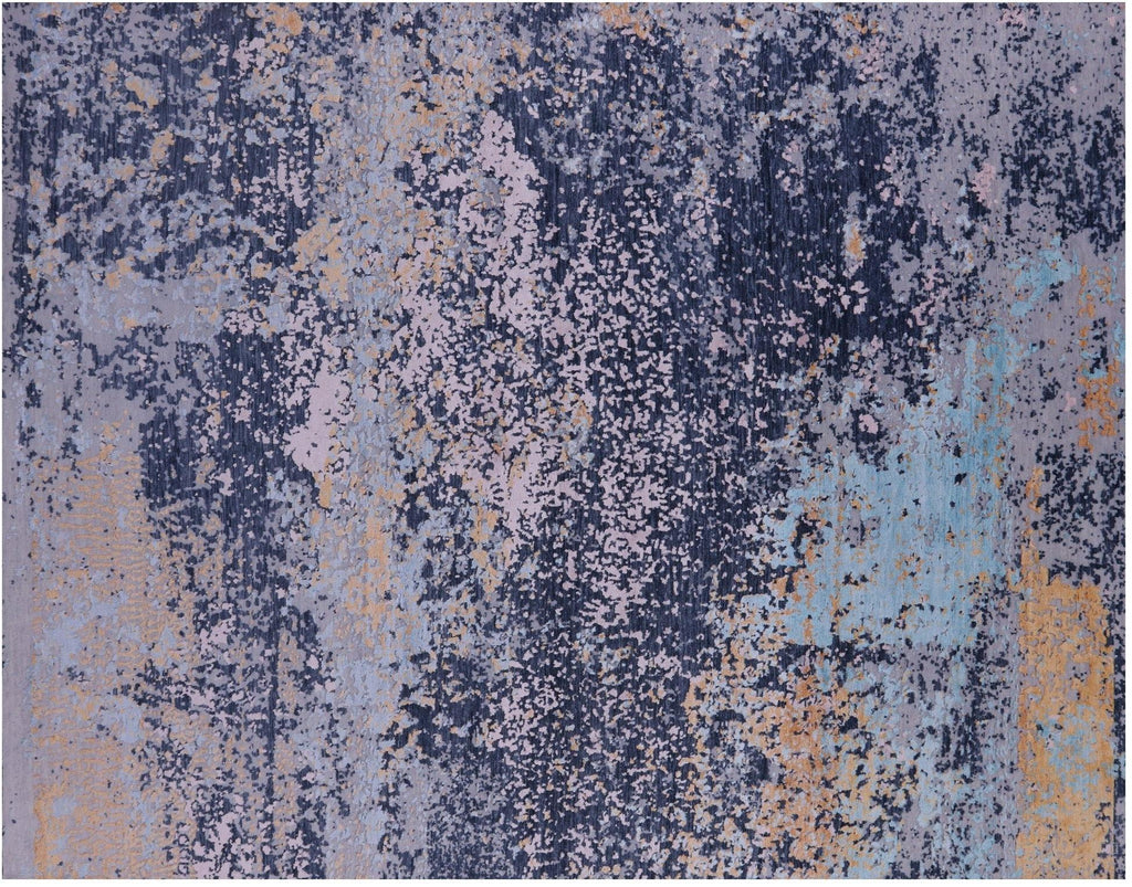 Abstract Hand Knotted Wool & Silk Rug - Manhattan Rugs