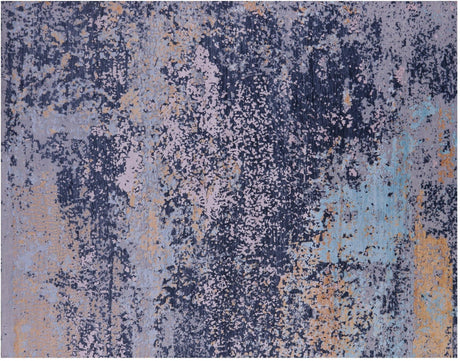 Abstract Hand Knotted Wool & Silk Rug - Manhattan Rugs