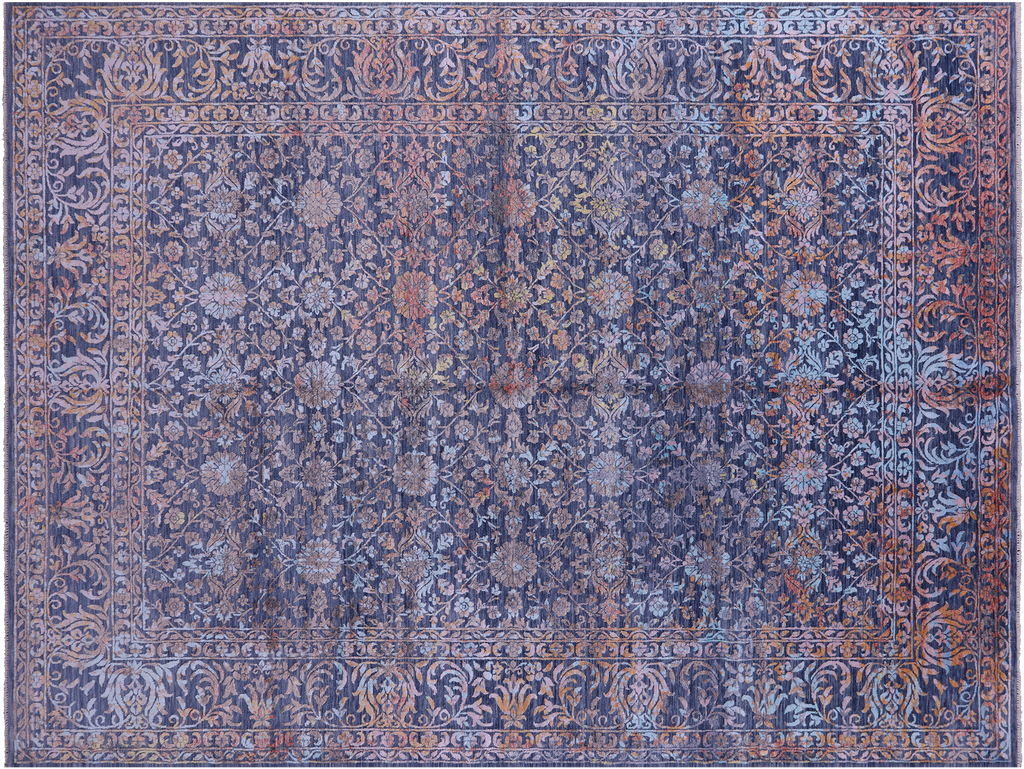 9' 1" X 12' 3" Persian Tabriz Wool & Silk Handmade Rug - Q11790