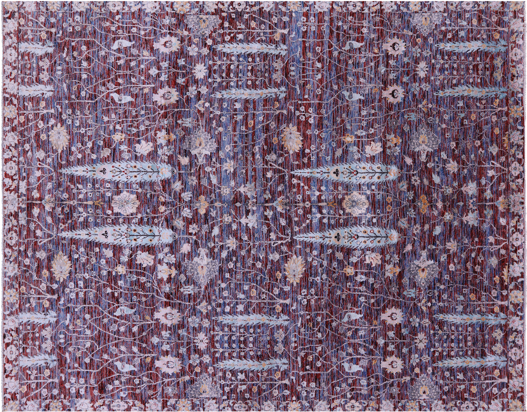8' 0" X 10' 0" Persian Ziegler Wool & Silk Hand-Knotted Rug - Q11795