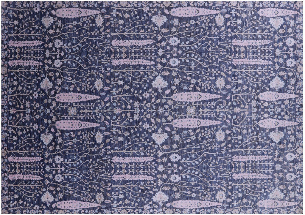 Wool & Silk Persian Ziegler Handmade Rug - Manhattan Rugs