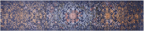 Runner Wool & Silk Modern Handmade Rug - Manhattan Rugs