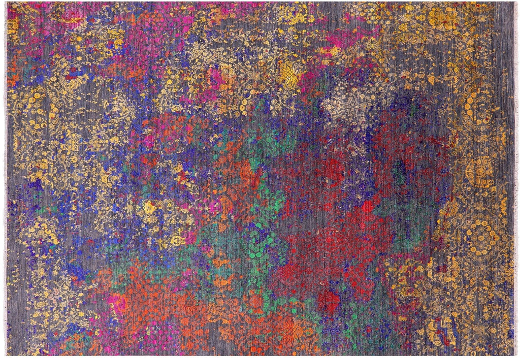 Wool & Silk Modern Hand Knotted Rug - Manhattan Rugs