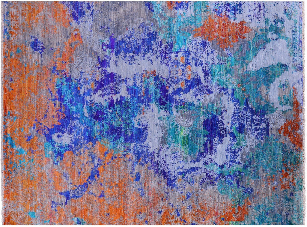 Handmade Abstract Wool & Silk Rug - Manhattan Rugs