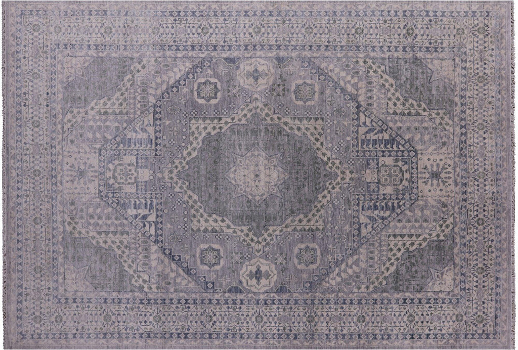 Geometric Mamluk Hand Knotted Wool Rug - Manhattan Rugs