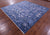 SUPER SALE Blue 9' Square Modern Handmade Wool Rug - Q11888