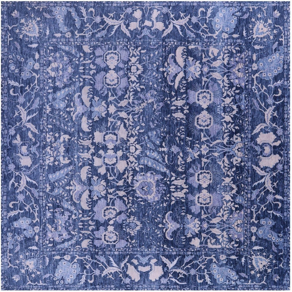 Square Modern Hand-Knotted Wool Rug - Manhattan Rugs