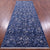 SUPER SALE Blue Runner Modern Handmade Wool Rug 4' 1" X 11' 10" - Q11899