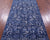 SUPER SALE Blue Runner Modern Handmade Wool Rug 4' 1" X 11' 10" - Q11899