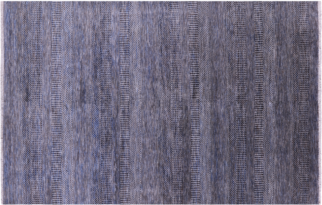 6' 1" X 9' 1" Savannah Grass Handmade Wool & Silk Rug - Q11929