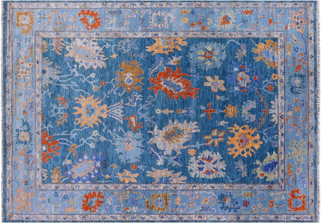 Turkish Oushak Hand-Knotted Wool Rug - Manhattan Rugs