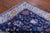 SUPER SALE Blue Turkish Angora Oushak Hand-Knotted Wool Rug 8' 0" X 10' 2" - Q12082