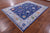 SUPER SALE Blue Turkish Angora Oushak Hand-Knotted Wool Rug 8' 0" X 10' 2" - Q12082