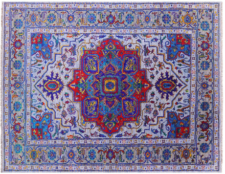 Wool & Silk Persian Heriz Serapi Handmade Rug - Manhattan Rugs