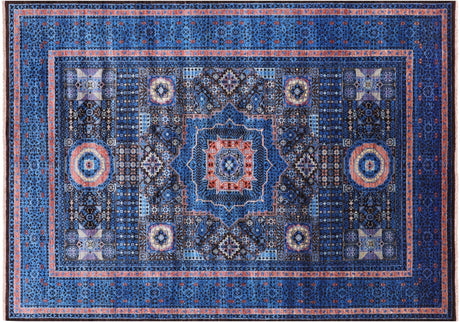 Geometric Mamluk Hand-Knotted Wool Rug - Manhattan Rugs