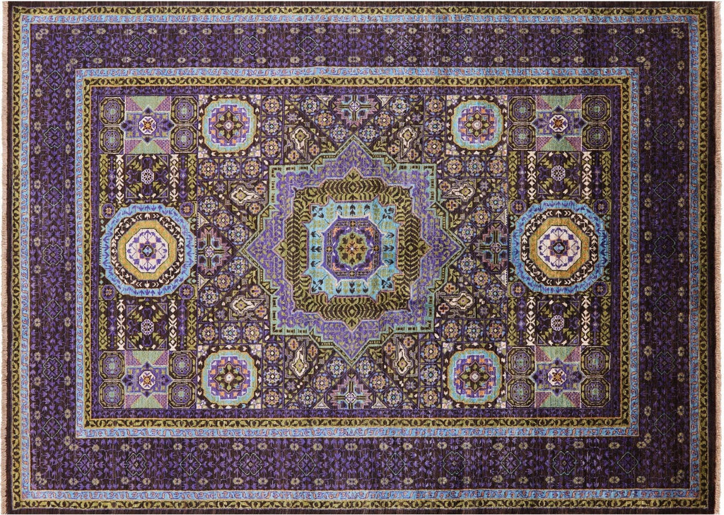 Geometric Mamluk Handmade Wool Rug - Manhattan Rugs
